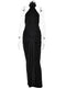 Women's Turtleneck Backless Bodycon Maxi Dress