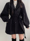 Warm Elegant Belt Coat