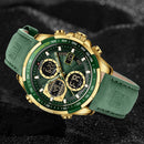 Men Sporty Leather Military Watch