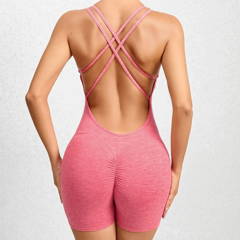 Women Backless Scrunch Tight Raises Butt Playsuit