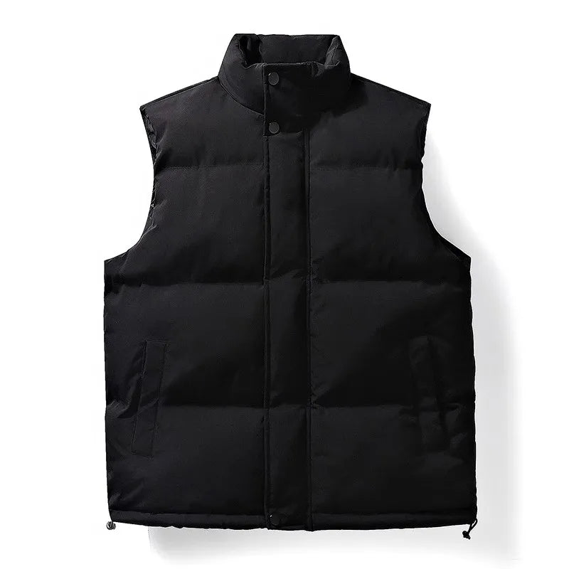 Men' Sleeveless Vest Jackets Winter Fashion Male Cotton-Padded Vests Coats Men Warm Waistcoats Clothing 5XL