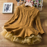 Long Sleeve Sweater Knitted Dress