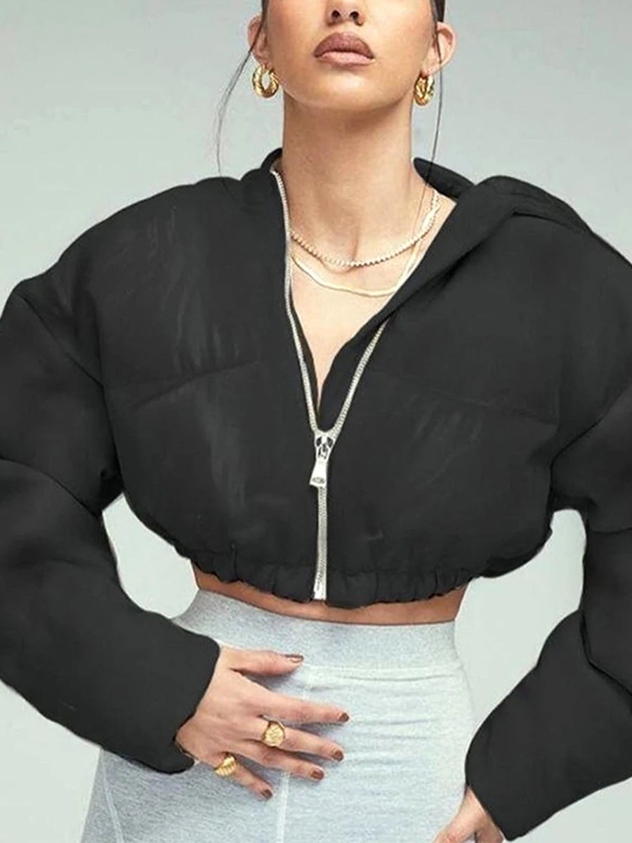 Women's Puffer Jackets with Zip Up Hoodie