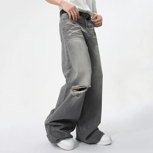 Summer Men's Straight Wide Leg Denim Pants