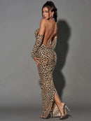 Women's Sexy Leopard Print Maxi Dress