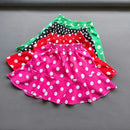 Girls High Waist Pattern white Dotted Mini Skirt