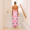 Women's Pink Floral Maxi Dress