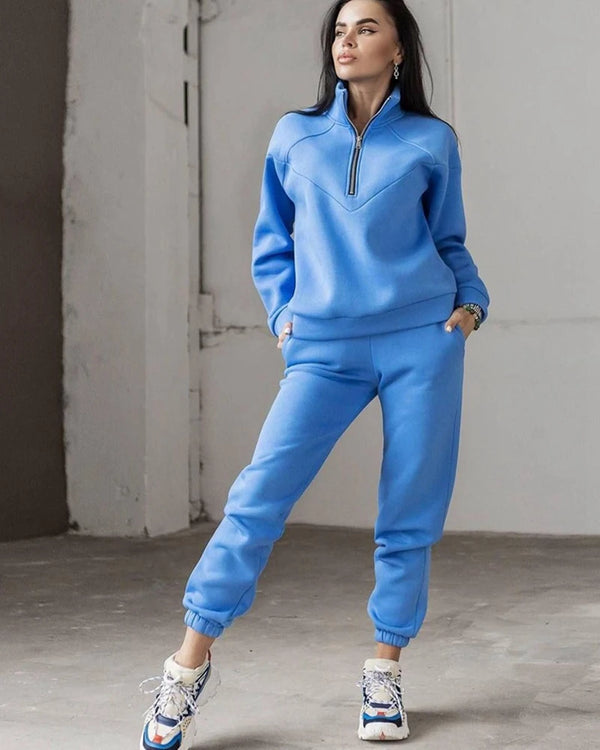 Long Sleeve Zipper Outfits Tracksuit