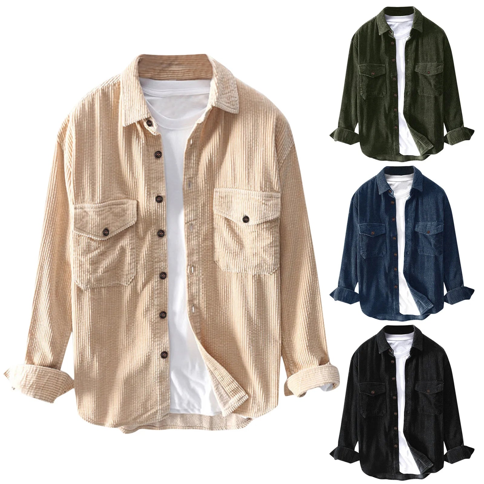 Men‘s Long Sleeve Turndown Collar Shirt