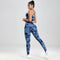 Women's Seamless Tie Dye Yoga Set - Push Up Bra and High Waist Pants