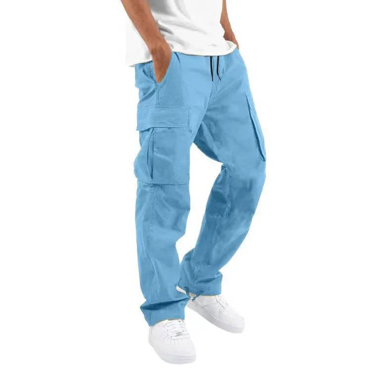 Preppy Style Solid Cargo Pants