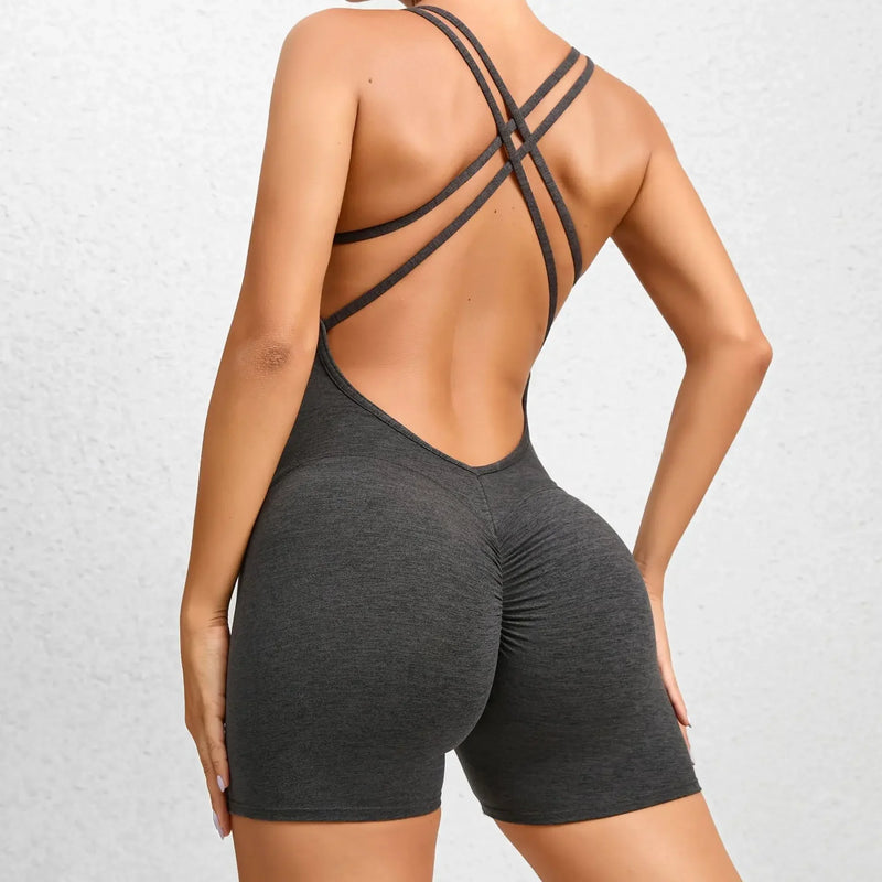 Women Backless Scrunch Tight Raises Butt Playsuit