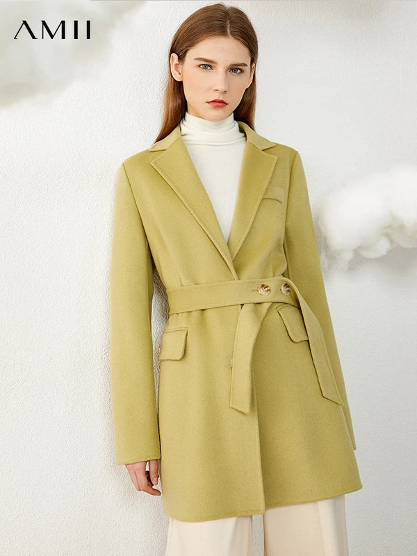 Women French Vintage Warm Wool Coat