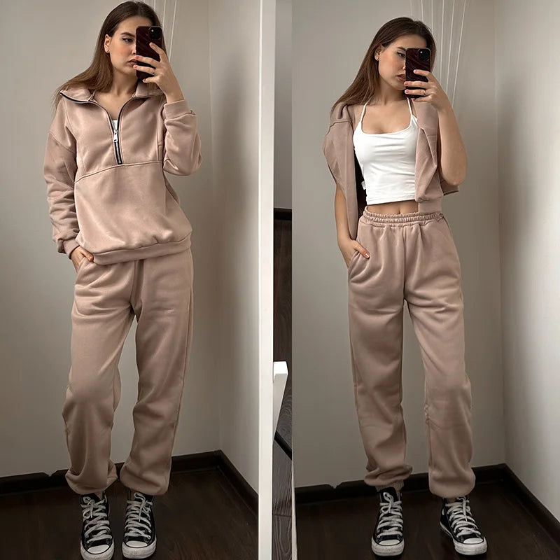 Thick Warm Women's Tracksuit