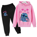 Girls Stitch Hoodies + Pants Co-Ord