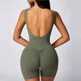 Women’s Sleeveless Sports Scrunch Butt Playsuits