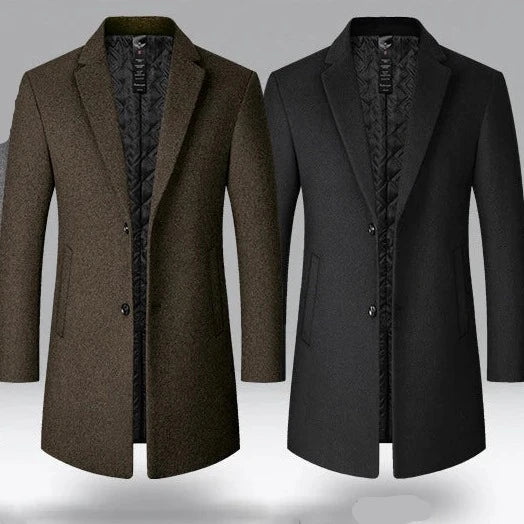 Men's Long Woolen Coat