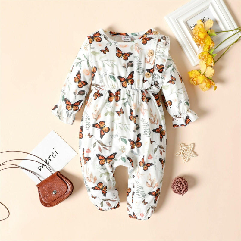 Baby Girl Long-sleeve Jumpsuit Romper