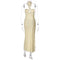 Women’s High Slit Drawstring Hollow Out Robes Dress