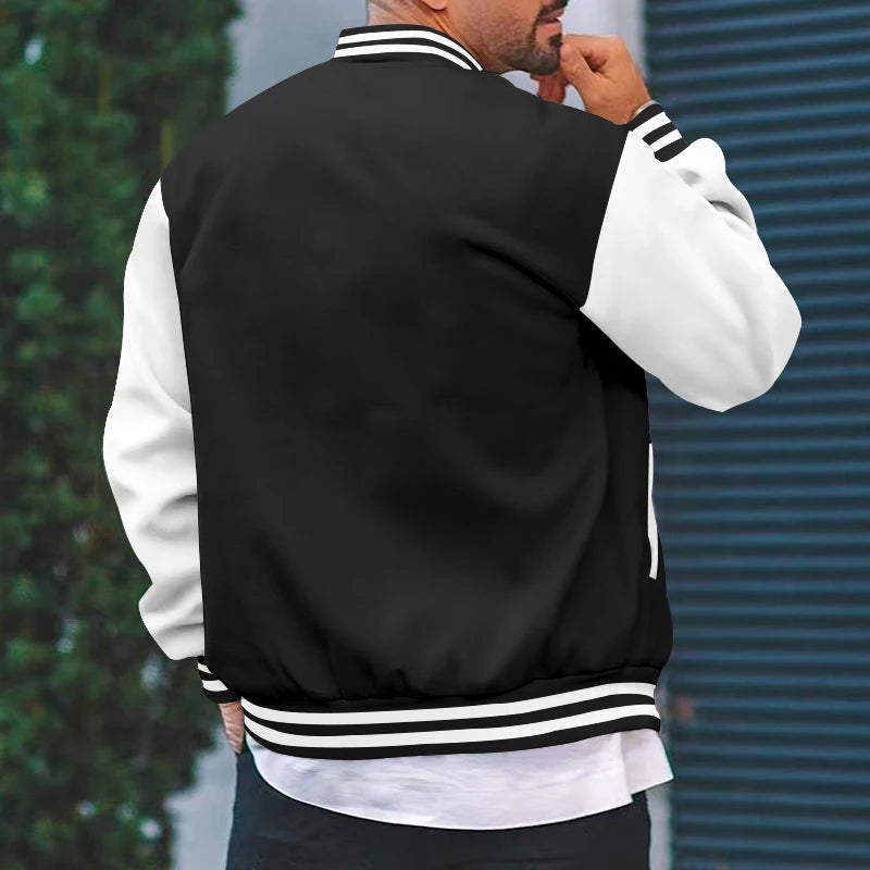 Men’s Loose Baseball Bomber Jacket