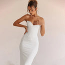 Women's Corsets Tube Bodycon Maxi Dress