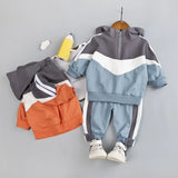 Kids Letter Hoodies Jacket+Pants Tracksuits