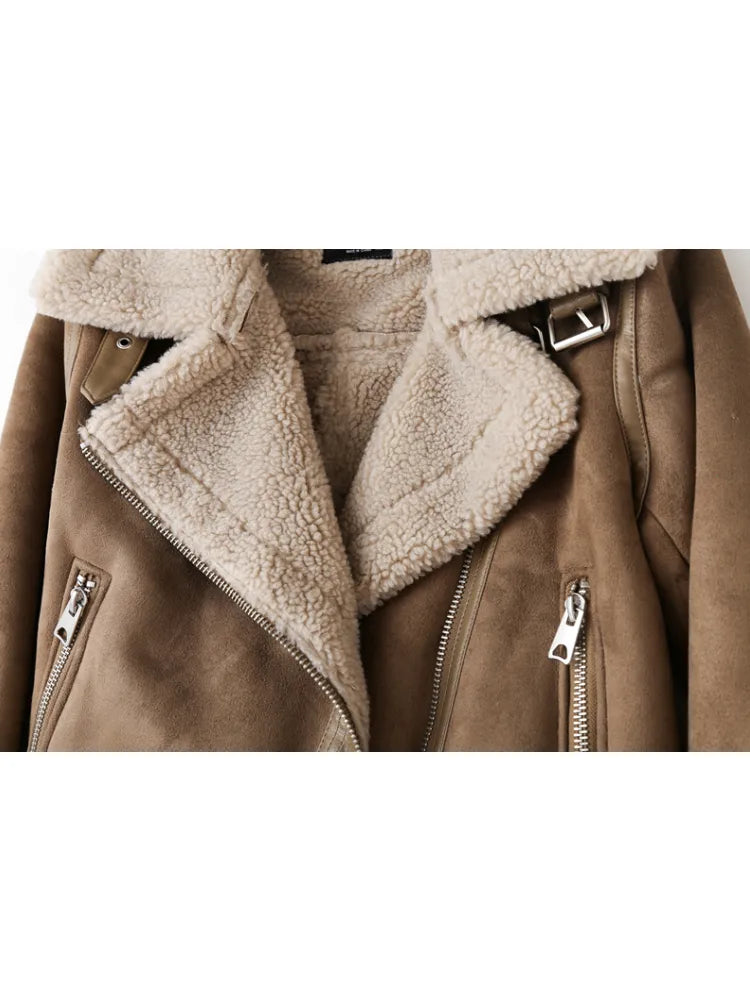 Women’s Faux Fur Leather Jacket