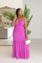 Women's Sleeveless Strap V-neck Long Maxi Dress