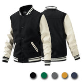 Men's Casual Color Block Button Up Jacket