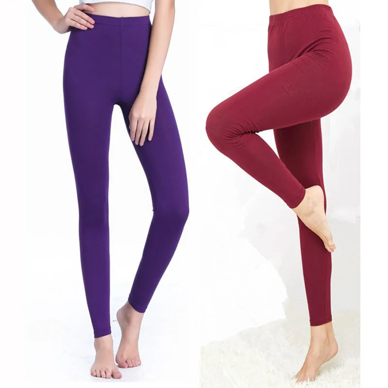 Women's Elastic Leggings Trousers