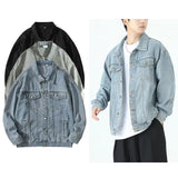 Spring And Autumn American Retro Graffiti Denim Clothing Loose Wash Retro Classic Denim Jacket Casual High Street Men's