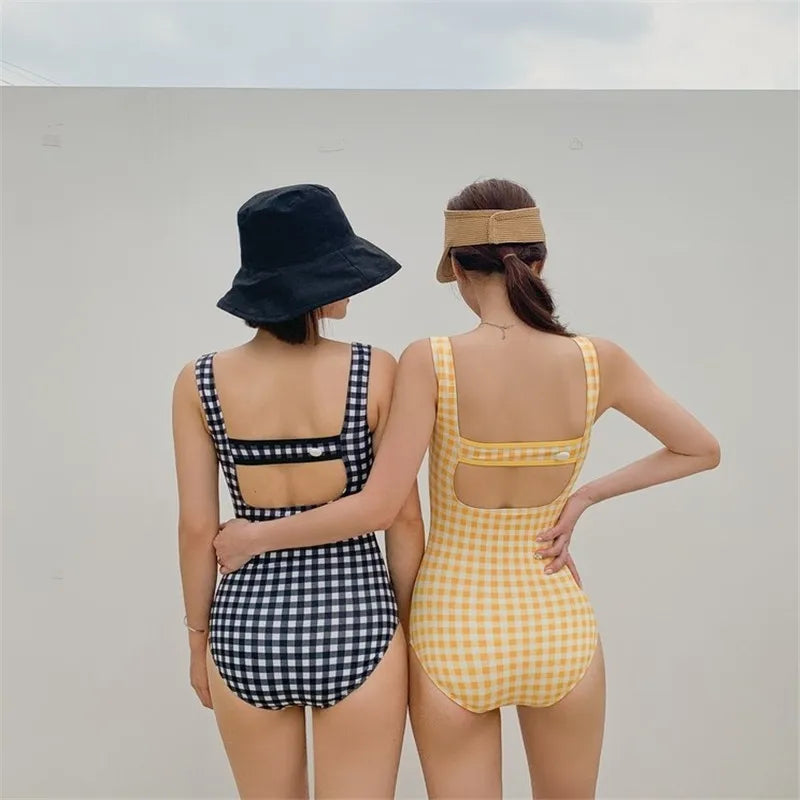 Women's Plaid Swimwear Suit