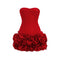 Women's Strapless  Flower Mini Dress