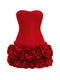 Women's Strapless  Flower Mini Dress