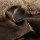 Women's PU Leather Splicing Faux Fur Skirts