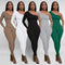 One Shoulder Ribbed Jumpsuits For Women