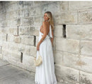 Women's Halter Backless Sleeveless High Slit Long Dress