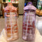 Straw Plastic Water Bottle