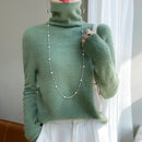 Wool Turtleneck Long Sleeve Sweater