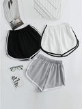 Women High Waisted Loose Striped Sport Short