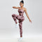 Women's Seamless Tie Dye Yoga Set - Push Up Bra and High Waist Pants