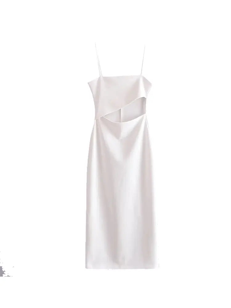 Women's White Slip Maxi Dress