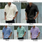 Mens Lapel Short Sleeve Shirts Tops