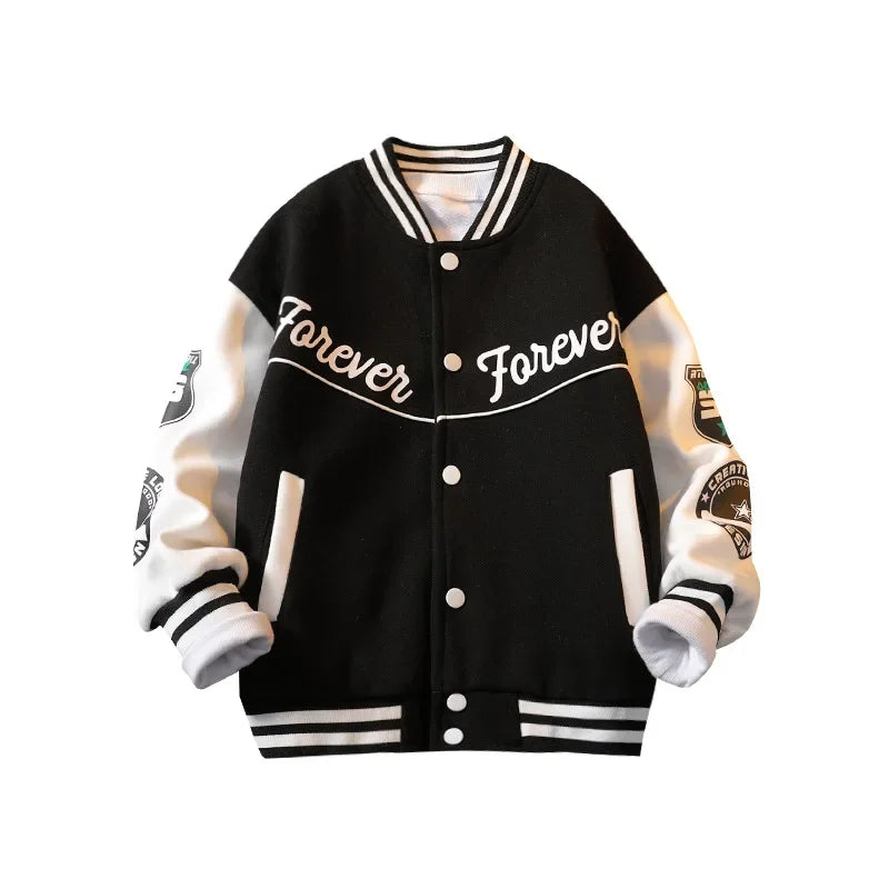 Kids Quilted Cotton Bomber Jackets