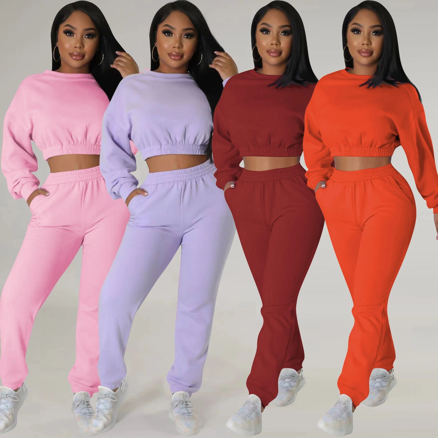 Women’s Cropped Jumper and Trackpant Co-Ord