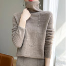 Wool Turtleneck Long Sleeve Sweater