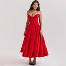 Women's Strapless Elegant Fit and Flare Maxi Dress