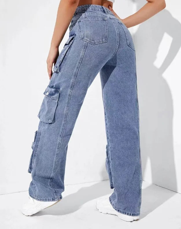 Women's Multi Pocket Loose Jeans