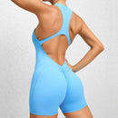 Women’s Hollow Backless Scrunch Butt Jumpsuit Short