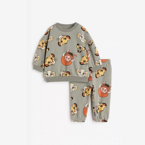 Kids Multi Full-printed Cartoon Tracksuit